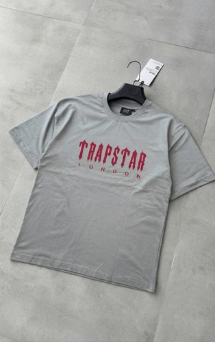 تیشرت مردانه چاپدار trap star رنگ طوسی